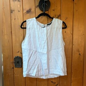 Quince Linen top, baby blue